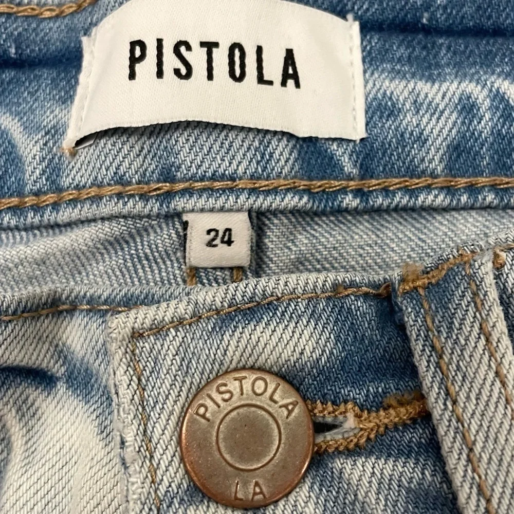 NWT Pistola Denim Nico High Rise Mom Distressed Shorts Light wash